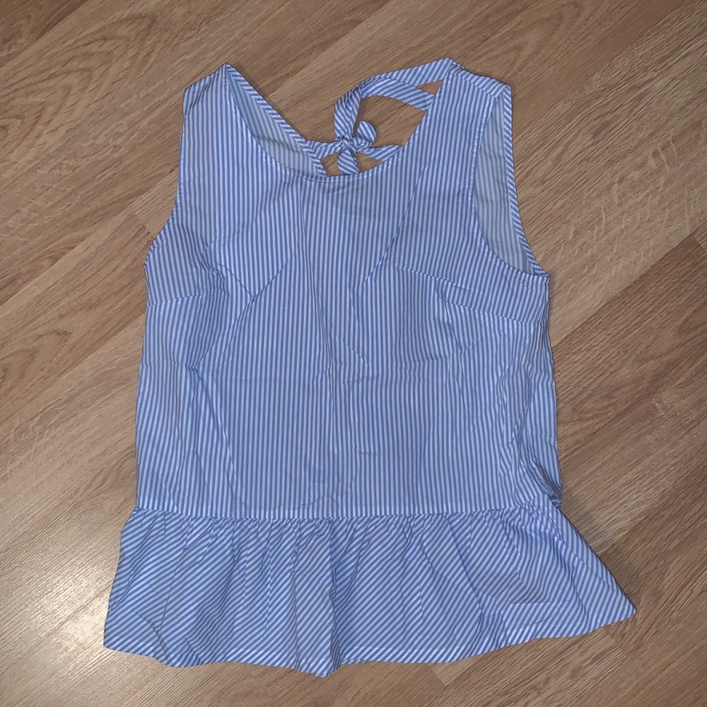 Striped J. Crew Bow Tank
